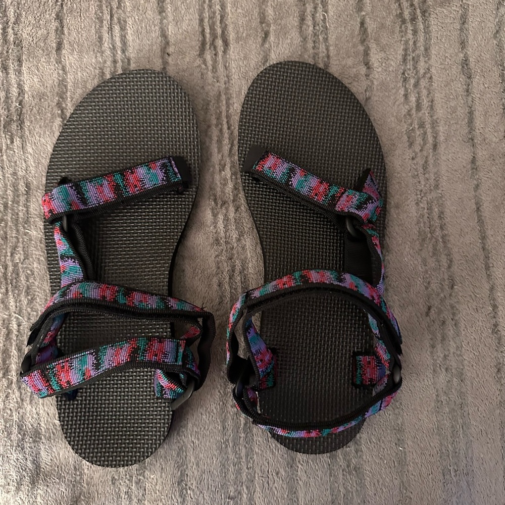 Women’s TEVA Black and Multicolor Sandals